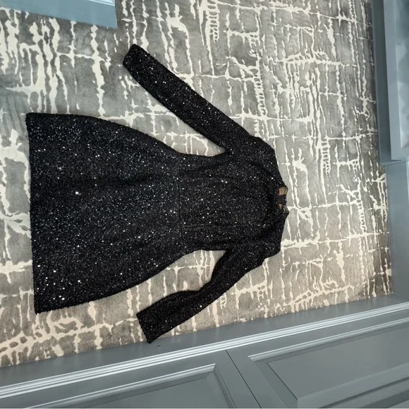 Used NADINE MERABI Black Edie Dress size SM - Picture 7 of 7